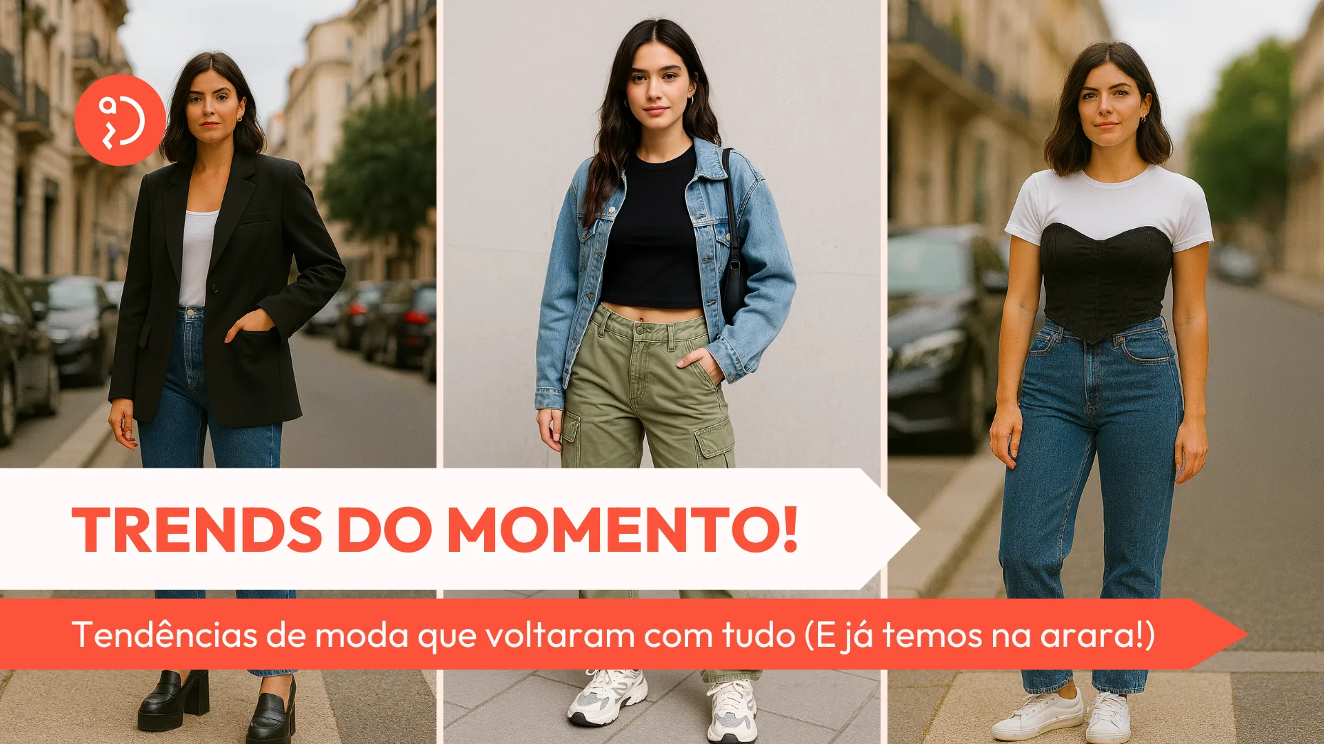 As tendências de moda 2025 estão cheias de nostalgia e estilo. Veja como usar calça cargo, corset e meia-pata e garimpar tudo na Daz Roupaz.