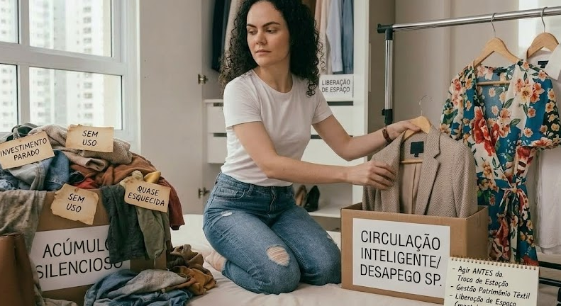 Saiba como vender roupas usadas SP de forma estratégica antes da troca de estação. Transforme peças paradas em dinheiro ou crédito na Daz.