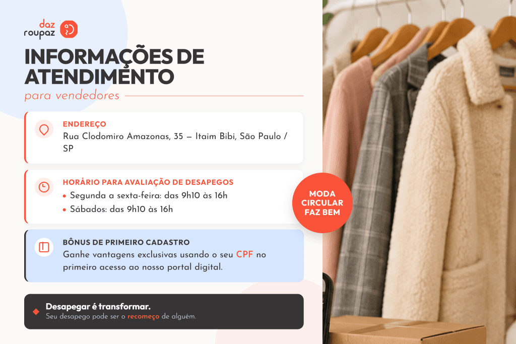 Informações de atendimento Daz Roupaz