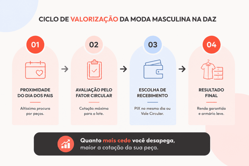 Ciclo de valorização da moda masculina da Daz