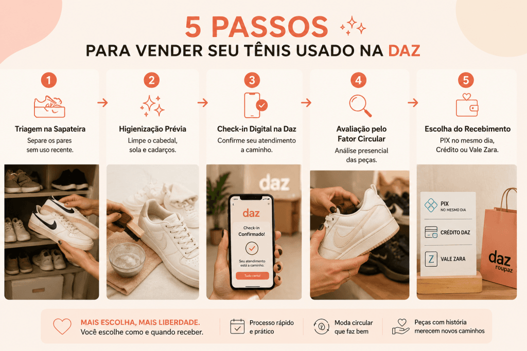 5 passos para vender seu tênis usado na Daz.